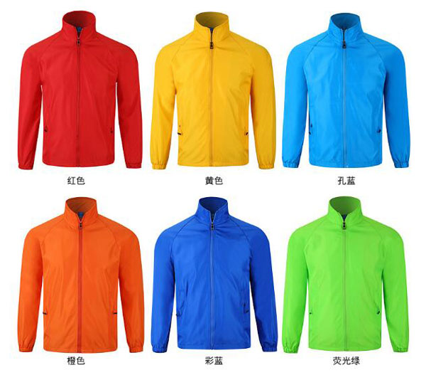 純色廣告風(fēng)衣訂做款式與顏選擇圖