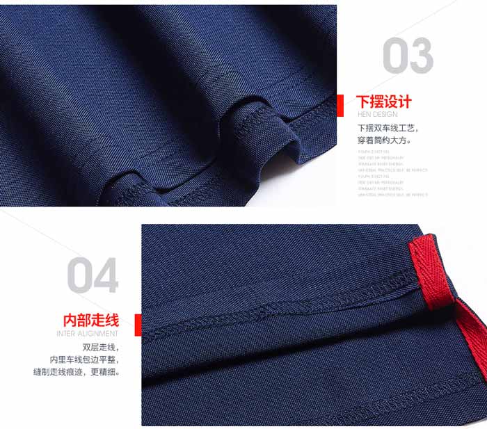 時尚修身短袖polo衫定做款式細節展示圖二