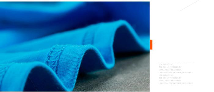 萊卡棉圓領(lǐng)T恤衫定做車縫細節(jié)特寫圖