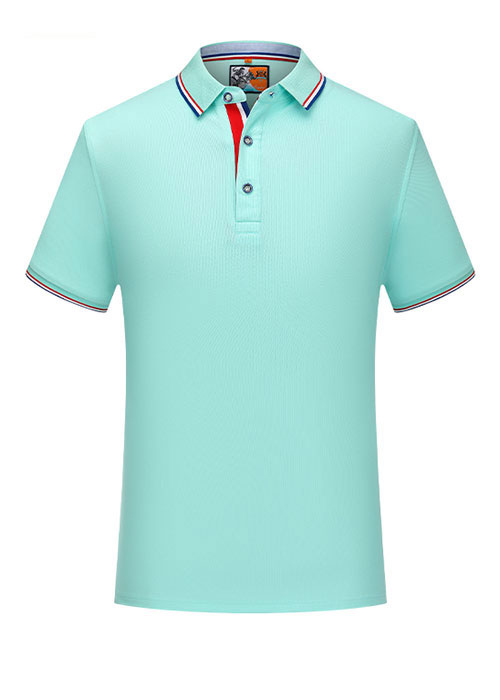 天藍色翻領POLO短袖